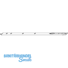 Innentrkantriegel 600 mm, Radius 8, Stahl silberfrbig (58465)