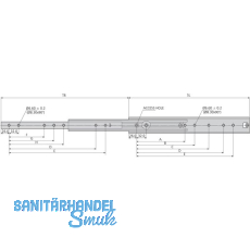 ACCURIDE 5321 Kugelkfigfhrung - berauszug, L 550 mm Stahl chromatiert