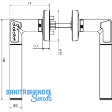 ASSA ABLOY Drckergt. CODE HANDLE \"B\", TS35 - 80, mattchrom