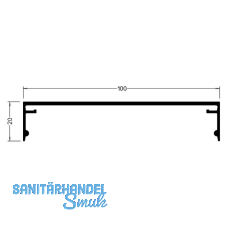 Abdeckprofil P 2020, Aluminium blank