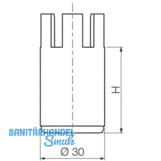 Absttzfu-Verlngerung, erhht um 50mm, Kunststoff schwarz