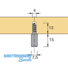 HETTICH PRESTIGE 2000 Anschlagstift zentrisch, Zubehr, 30103