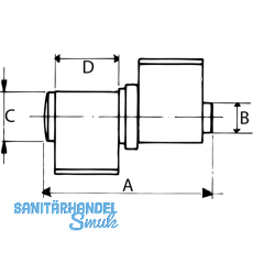 Aschweiband 2tlg. V-Lappen, Edelstahl; Stift 16 mm mit Messingring