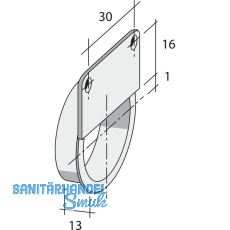 Aufhngesen zum Einbohren, Bohr 35, Bohrtiefe 10, Kunststoff wei