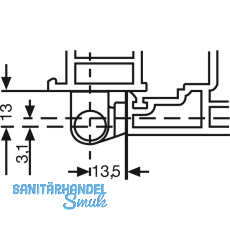 Aufschraubband 14 x 80 mm, Stahl kunststoffbeschichtet wei