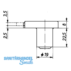 HEKNA 203 Zylinder-Kastenschloss links, Zamak