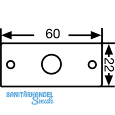 Schlieblech f. Aufspreizstangen, 60 x 22 mm, Loch  8,2 mm, Stahl verzinkt