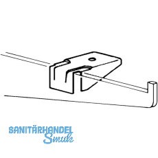 Aufsteckhalter 11604, einseitig, Edelstahl rostfrei