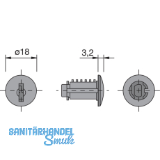 HETTICH PRESTIGE 2000 Innenzylinder Z23, 18, Sperre 18014, Hochglanz