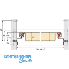 HETTICH SYSTEMA TOP 2000 Quadro 12 Teilauszug, ET 400 mm,Tragkraft 12 kg