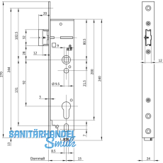 Fluchttrschloss B 1959 mit Motor Dorn 35 rechts