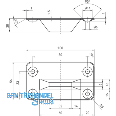 Bodenschließmulde 1142, Edelstahl Bodenschließmulde 1142, Edelstahl