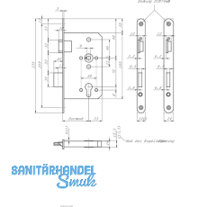 Einstemmschloss BMH Meisterstck PZW, links, DM 65, rund, Edelstahl