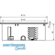 Einbausteckdose TWIST 2S, 2 Stk. Schukosteckdosen, Edelstahl Effekt