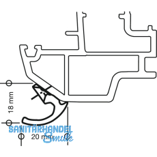MACO Balkontrgriffe Muschel - auen, (38963), Aluminium bronze elox.