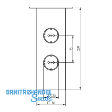 Barkonsole Jumbo \"Power Station\", Hhe 230 mm, Aluminium Edelstahl Effekt