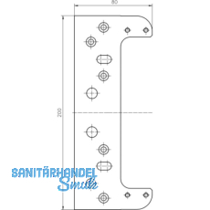 Befestigungsplatte fr Futterzarge zu TECTUS TE540 3D, Stahl verzinkt