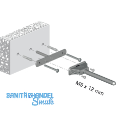 Befestigungsplatte Triade, Bohrtiefe 60 mm, Zinkdruckguss