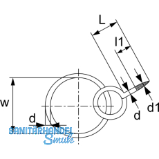 Bilderring mit Ringschraube Gre 1  9 Innen Stahl vermessingt