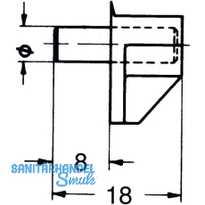 Steckbodentrger Safety, Bohr  3 mm, Kunststoff glasklar, VPE 1000 ST