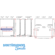 Bremsklappenhalter Winch 20 mit Stahlseil RE, KH 200-480, Aluminium/KS grau