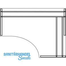 C 3000 Tischgestell rechtes Seitenteil C- Fu; H: 712mm; T:550mm; RAL 9006 Tiger