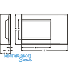CAMAR 807XL Abdeckkappe zu Unterschrankaufhnger, Kunststoff wei