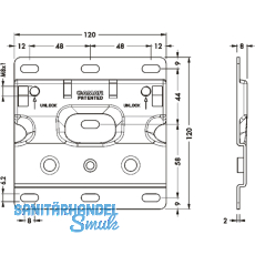 CAMAR 807RV Trgerplatte zu Unterschrankaufhnger, Stahl verzinkt