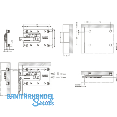 CAMAR 807XL Unterschrankaufhnger links, Stahl verzinkt