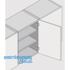 BLUM CLIP Standardscharnier 100, gerade, mit Feder, Schrauben