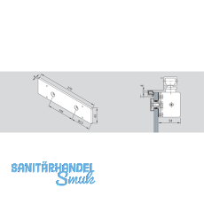 Befestigungsplatte Glas/Glas TS92, silber (12.334)