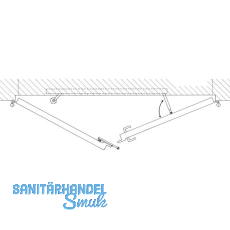 Schliefolgeregler DORMA SR 392, Gr. 2 : 650 mm, f. Flgelb. bis 800 mm,verzinkt