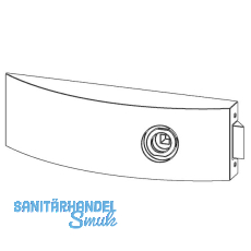 Schloss Studio Arcos unversperrbar, Glas 8 mm, silber eloxiert (24.201)