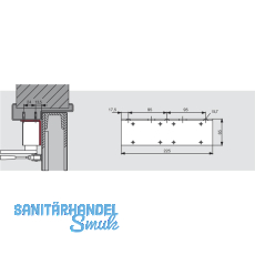 Sturzfutterwinkel DORMA fr TS 73 V, silber