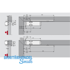 Trschlieer TS 90 Impulse EN 3-4, 1-flg. mit Gleitschiene, silber