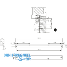 Sturzfutterwinkel DORMA TS 90 Impulse, silber