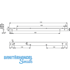 Sturzfutterwinkel DORMA G-EMF, silber