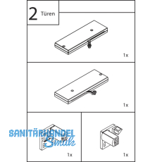 EKU Dmpfung 18-35 Kg Trgewicht-Mitnehmer hoch, 2 flg., Kunststoff grau