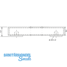 Dekorfu Breite 40 mm, Lnge 200 mm, Edelstahl/Kanten gebrstet