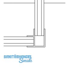 Design Alu-Eckprofil 5000 mm. Edelstahl Effekt
