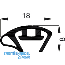 Dichtungsprofil fr Halteprofil Alu Isostar, Kunststoff braun