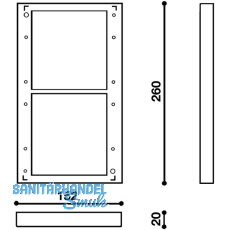 Distanzrahmen Junior, H 20mm, KS schwarz