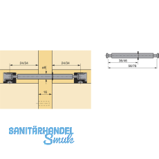 HETTICH RASTEX 15 Doppeldbel, Mittelwand 16, Bohr 8, Spannma 36/20