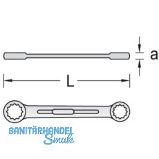 GEDORE Doppelringschlssel 4 DIN837B 30 x 36 mm