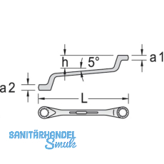 GEDORE Doppelringschlssel 2 DIN838 16 x 17 mm tief gekrpft