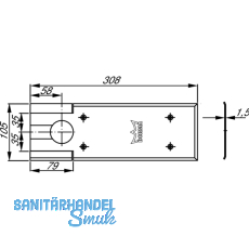 Abdeckplatten BTS 75, Edelstahl