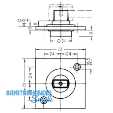 Drehlager DORMA flachkonisch, Stahl verzinkt