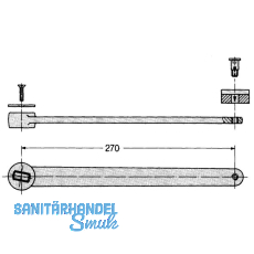 Schwinghebel DORMA flachkonisch, Stahl im Gesenk geschmiedet, verzinkt