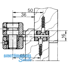 Zapfenband DORMA 7411 K/46 f. Holztren m. Trhebel, rechts, Stahl verzinkt