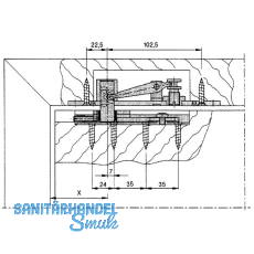 Zapfenband DORMA 8062 f. Holz- u. Alutren, verstellbar, Stahl verzinkt